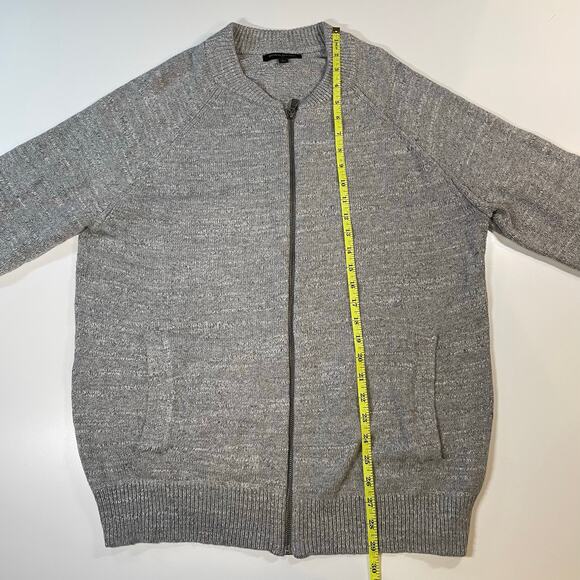 Banana Republic Men’s Sz L Gray Zip Cardigan Sweater 100% Cotton Natural fiber - Picture 6 of 9